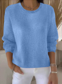 Blythe | Lässiger Strickpullover – Hellblau