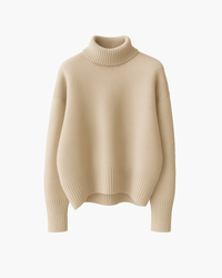 Daryana – Weicher Rollkragen Pullover – Khaki