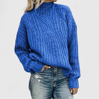 Emma | Damen Pullover elegant mit feinem Design – Blau