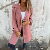 KATI - LANGER MANTEL MIT KNÖPFEN – Rosa