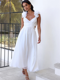 COLETTE RUFFLE MIDI – Weiß