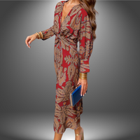 Céline | Elegantes Premium Kleid – Rot