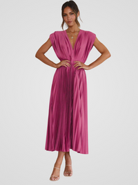 AMAYA PLEATED MIDI – Rosa