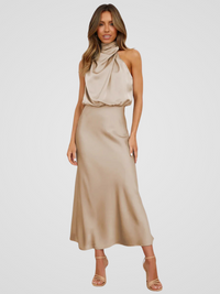 AURA DRAPE MIDI – Beige