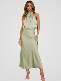 AURA DRAPE MIDI – Salbei
