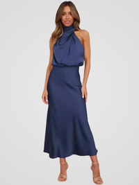 AURA DRAPE MIDI – Blau