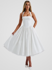 VIVIENNE GRACE MIDIKLEID – Weiß