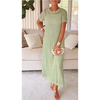 Valesse - Soft-Touch Maxikleid im Lagenlook – Hellgrün