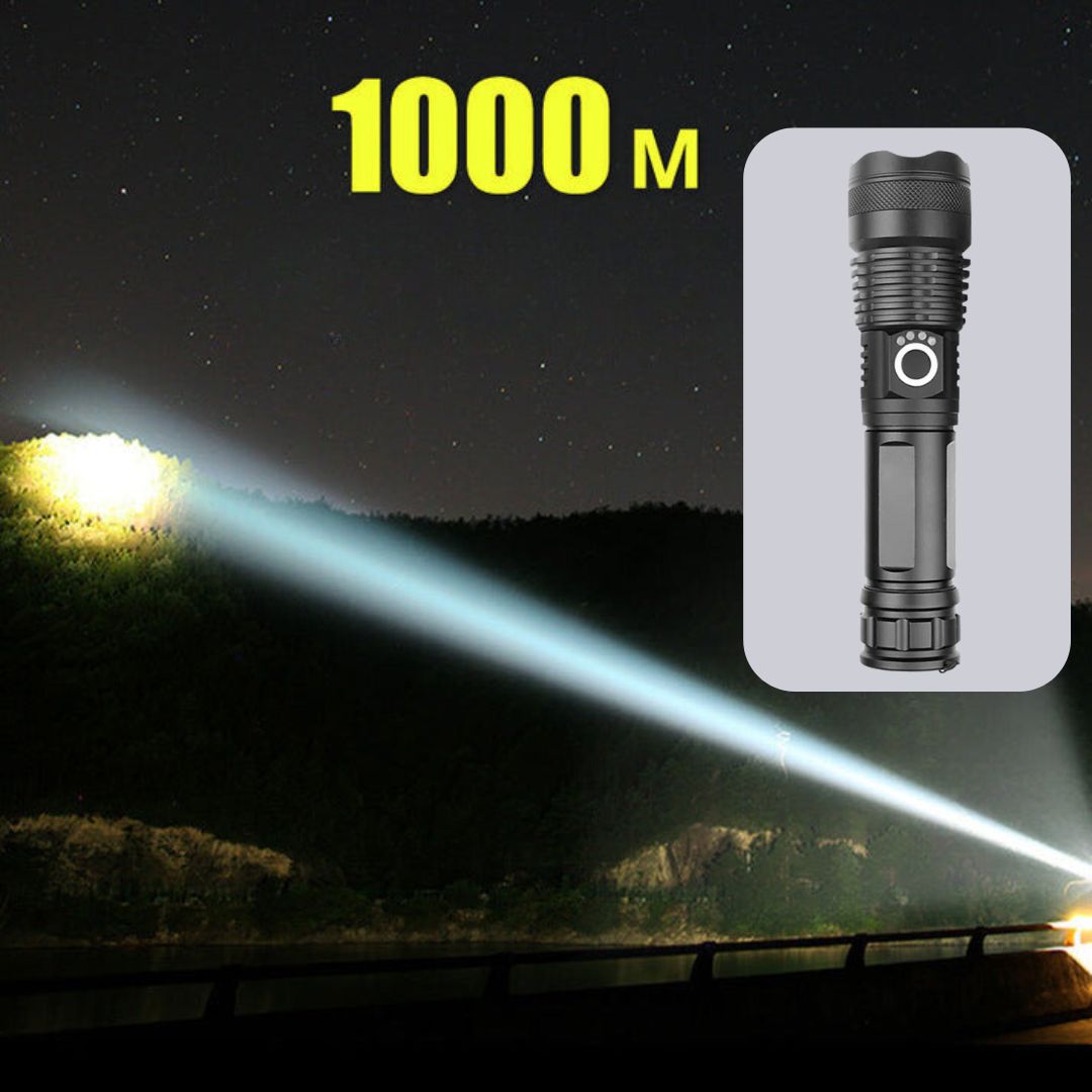 30000-5000 Lumen LED Taschenlampe | Hochleistungsfähige, Wasserdichte Lösung für Sommerabenteuer