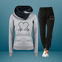 ANGELIKA - SET MIT SWEATSHIRT UND JOGGERHOSE – Grau