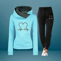 ANGELIKA - SET MIT SWEATSHIRT UND JOGGERHOSE – Blau