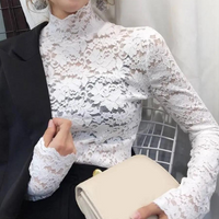 Fleur - Langarm-Spitzenbluse – Weiß