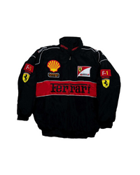 Ferrari | Veste Vintage Unisexe de Course avec Design Ferrari - Style Rétro – Ferrari noir