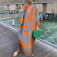 Allison - Stilvolles und luftiges Boho-Kleid für Frauen – Orange