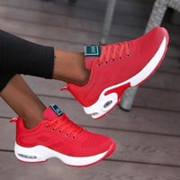 Annelie | Damen Air-Dämpfung Freizeit Sneaker – Rot