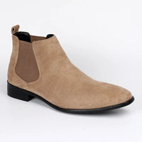 Orthopädische Herren Chelsea Boots mit Arch Support Knöchelhoch Komfortabler Pull-On Schuh – Beige