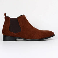 Orthopädische Herren Chelsea Boots mit Arch Support Knöchelhoch Komfortabler Pull-On Schuh – Braun