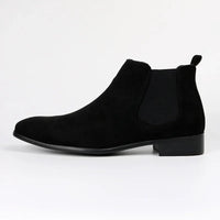 Orthopädische Herren Chelsea Boots mit Arch Support Knöchelhoch Komfortabler Pull-On Schuh – Schwarz