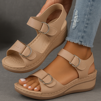 Orthopädische Keilsandalen für Damen – Bequem und Elegant für den Sommer – Khaki