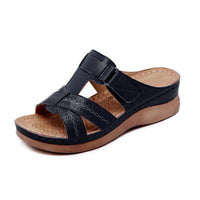 Magnolia | Modische orthopädische Sandalen – Schwarz ohne Gurt