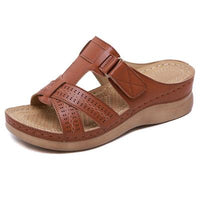 Magnolia | Modische orthopädische Sandalen – Braun ohne Gurt