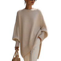 Roswitha | Damen Oversize Locker Strickpullover – Beige