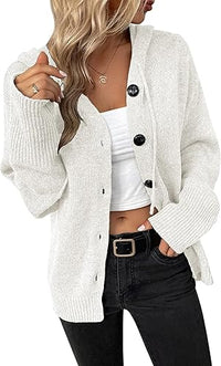 CARA – Luxuriöse Strickjacke für Damen – Weiß