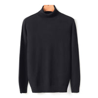 Warmer Herren Rollkragenpullover aus Merinowolle | Weich & Elegant – Schwarz