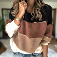 JUDITH - GESTREIFTER STRICKPULLOVER – Schwarz