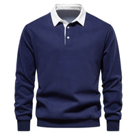 Herren Langarm Pullover – Dunkelblau