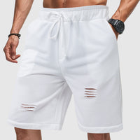 Moderne Herren Cargo Shorts – Weiß
