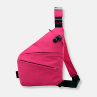 Unisex Schlank Anti-Diebstahl Umhängetasche | Klein – Knallpink