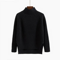 Weicher Damen Rollkragenpullover aus Merinowolle | Warm & Kuschelig – Schwarz