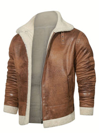 Herren Casual Winterjacke - Warm und Robust für kalte Tage – Braun