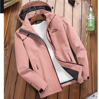 Wasserdichte Damen Regenjacke - Leicht & Warm für Herbst und Winter – Hellrosa