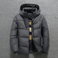 Warme Herren-Winterjacke mit Daunenfüllung – Dunkelgrau