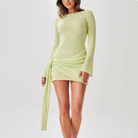 Hochwertiges Damen Strickkleid – Hellgrün