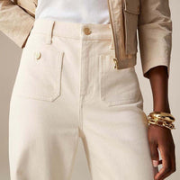 Ausgestellte Schlaghose Damen Jeans – Creme