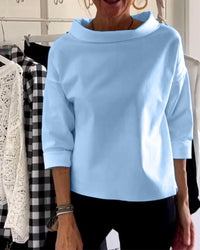 Modernes Oberteil für Damen | Kurzarm – Blau