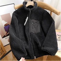 SHARON - WINTERJACKE MIT TEDDY-EFFEKT – Schwarz