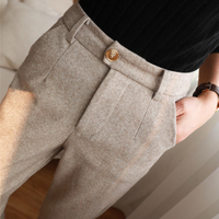 Elegante Damenhose mit hoher Taille – Beige