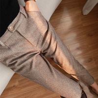 Elegante Damenhose mit hoher Taille – Khaki
