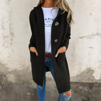 Paula™ | Elegante lange Strickjacke – Schwarz