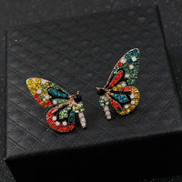 Schmetterlingsohrringe Limited Edition mit Zirkonia-Inlay – Grün