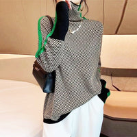 Elina™ | Pullover mit Stehkragen & markanten Kontraststreifen – Grün