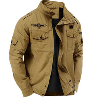 Lukas | Strukturierte Herrenjacke im Military-Look – Khaki