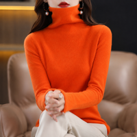 Akainu - Eleganter Rollkragenpullover – Orange