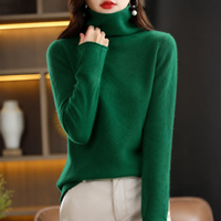 Akainu - Eleganter Rollkragenpullover – Grün