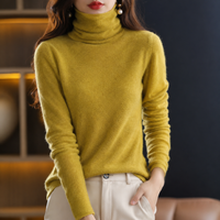 Akainu - Eleganter Rollkragenpullover – Gelb