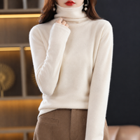 Akainu - Eleganter Rollkragenpullover – Beige